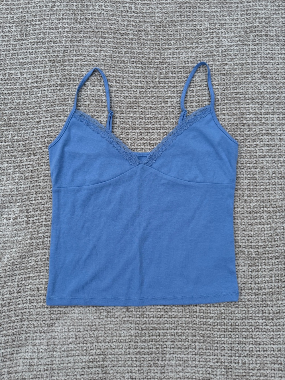 No Boundaries Blue Lace-Trim Cami Tank Top - Women